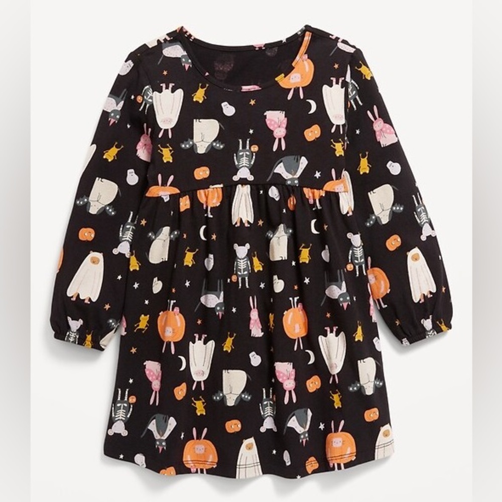 Old Navy Halloween Print Long Sleeve Dress size 5T